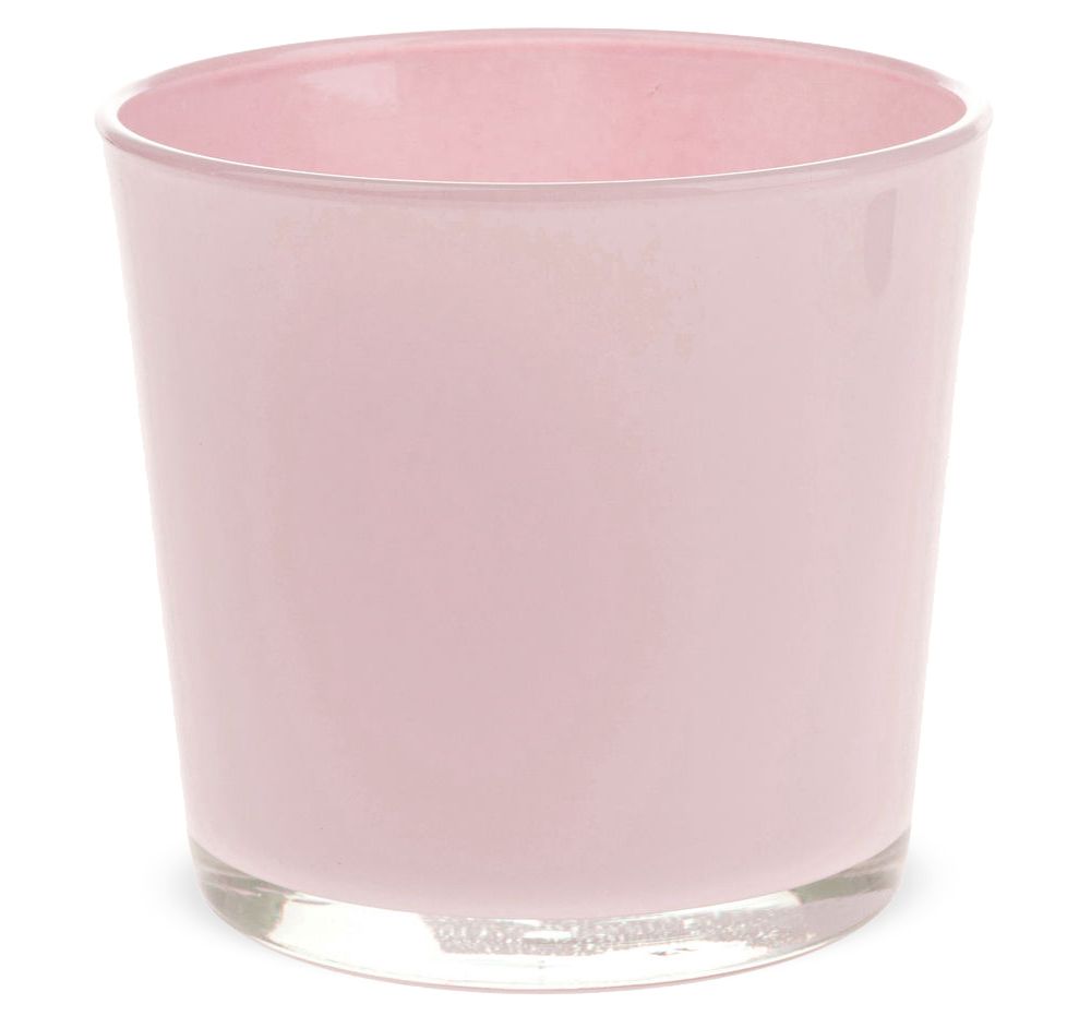 matches21 - Webshop Glastoepfe Pflanzgefaesse Teelichtglaeser rund uebertoepfe Glas rosa 1 Stk in 2 Groessen 123735 1 1 10