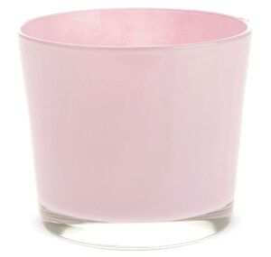 matches21 - Webshop Glastoepfe Pflanzgefaesse Teelichtglaeser rund uebertoepfe Glas rosa 1 Stk in 2 Groessen 123735 2 1 15