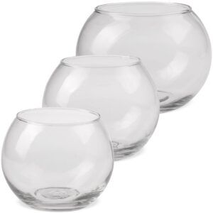 matches21 - Webshop Glasvasen Vasen Blumenvasen Kugelform flacher Boden Glas klar 1 Stk in 3 Groessen 123743 1 15