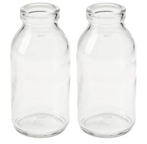 matches21 - Webshop Glasvasen Vasen Milchflaschen Glasflaschen Flaschenform 2er Set in 2 Groessen 120882 8 1 12