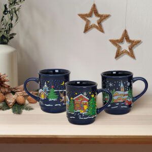 matches21 Gluehweintassen Gluehweinbecher 3er Set Tassen Becher bunt Keramik 9 cm 200 ml 109168 3 1 10