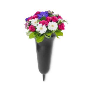 matches21 - Webshop Grab Vasen zum Stecken Friedhof Grabdeko grau 2 Groessen 117007 17 1 23