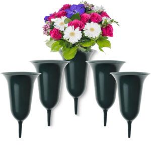 matches21 Grab Vasen zum Stecken Friedhof Grabdeko gruen 2 Groessen 117006 5 1 19