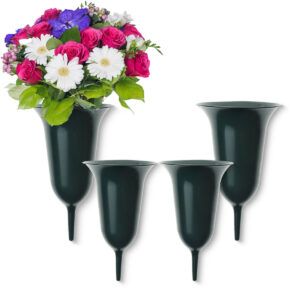 matches21 Grab Vasen zum Stecken Friedhof Grabdeko gruen 2 Groessen 117006 8 1 22