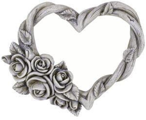 matches21 - Webshop Grabschmuck Herzen mit Rosenranke IN LIEBE Spruch Metalloese grau 2 Groessen 125278 1 1 11