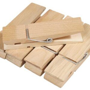 matches21 - Webshop Grosse Holz Waescheklammern Naturfarben 10 Stk Je 1 5