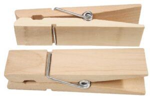 matches21 Grosse Holz Waescheklammern Naturfarben 10 Stk 1 1 8