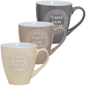 matches21 - Webshop Grosse Tasse Becher Kaffeebecher COFFEE TIME 1 Stk B WARE 11 cm 400 ml 110640 1 2