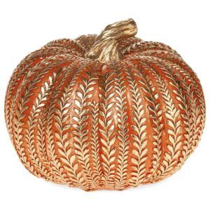 matches21 - Webshop Herbst Deko Kuerbisse orange gold aus Poly in 2 Groessen 126635 1 1 11