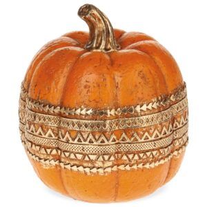 matches21 - Webshop Herbst Deko Kuerbisse orange gold aus Poly in 2 Groessen 126635 2 1 12