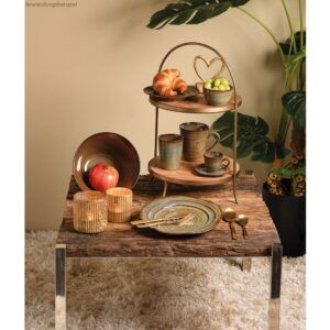 matches21 - Webshop Herzen Aufsteller Dekofiguren Holzsockel und Metall Deko Gold 1 Stk 2 Groessen 121316 5 1 14