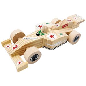 matches21 - Webshop Holz Rennauto Holzauto Bausatz vorgefertigt Auto Kinder Bastelset ab 7 Jahren 122707 4 1 4