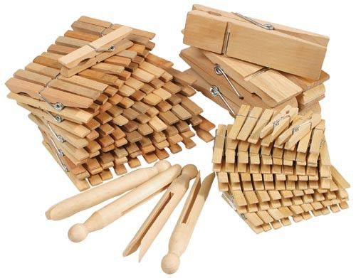 matches21 - Webshop Holz Waescheklammern 50 Stk Je 4 cm fuer Gesche 9 1 10