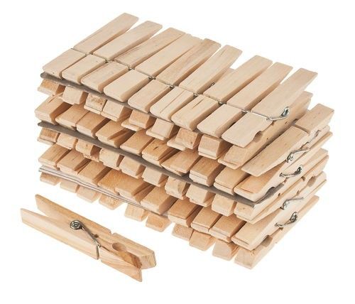 matches21 - Webshop Holz Waescheklammern 50 Stk Je 4 cm fuer Geschenk 1 1