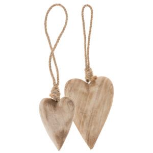 matches21 - Webshop Holzherzen Herzen haengend mit Kordel Haengedeko aus Holz natur 1 Stk in 2 Groessen 123754 1 5