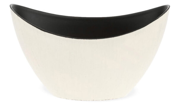 matches21 - Webshop Jardinieren Pflanzschalen oval Pflanzgefaesse creme schwarz glaenzend 2 Groessen 118434 2 1 32