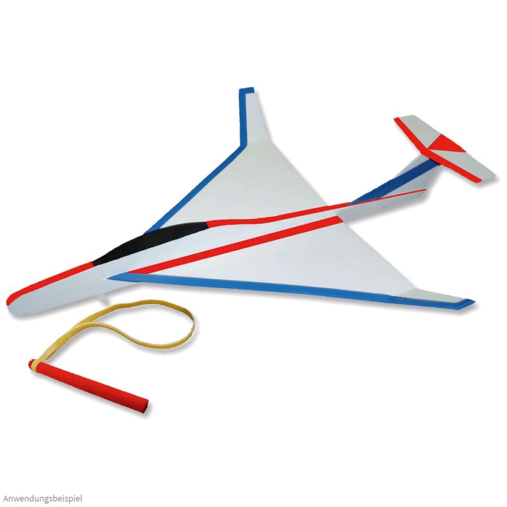 matches21 - Webshop Jet Segelflieger Flugzeug 30 cm Bausatz Kinder Werkset Bastelset ab 11 Jahren 101265 1 1