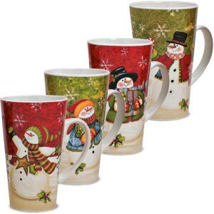 matches21 - Webshop Jumbo Tassen Becher Weihnachtsmotiv Schneemann B WARE Keramik 1 Stk 109881 1 15