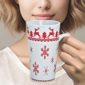 matches21 Jumbo Weihnachtstassen 4er Set Tassen Becher rot weiss Keramik 14 cm 450 m 109164 1 9