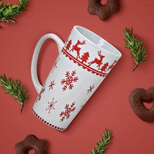 matches21 Jumbo Weihnachtstassen 4er Set Tassen Becher rot weiss Keramik 14 cm 450 m 109164 7 1 14