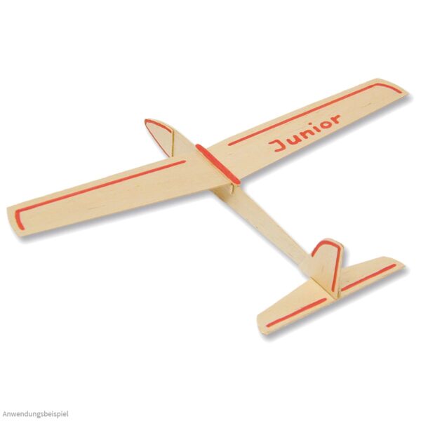 matches21 - Webshop Junior Segelflieger Flugzeug 34 cm Bausatz Kinder Werkset Bastelset ab 9 Jahren 112276 1 2