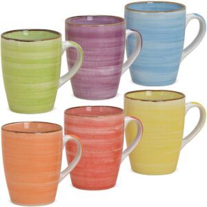 matches21 - Webshop Kaffeetasse Steingut Landhausstil farbenfroher Mix 1 Stk B WARE 10 cm 340 ml 120333 1 2