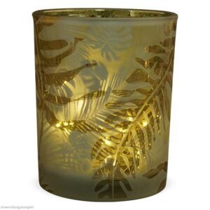matches21 - Webshop Kerzenhalter Glas mit schoenen Monstera Muster Windlicht 2 Groessen 126457 3 1 10