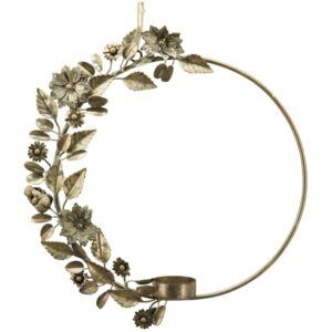 matches21 - Webshop Kerzenhalter Ring Dekohaenger Kranz Blaetter Blumen Haengedeko braun 29x4 5x31 cm 125355 1 13