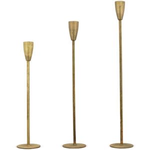 matches21 - Webshop Kerzenstaender Leuchter Stabkerze Kerzenleuchter Kerzenhalter gold in 3 Groessen 125368 1 4