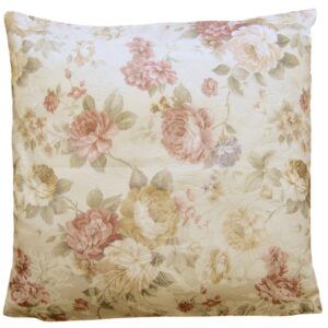 matches21 - Webshop Kissenbezuege Kissenhuellen Rosen Blueten Jacquard beige Blumen 1 Stk in 3 Groessen 124134 1 1 17