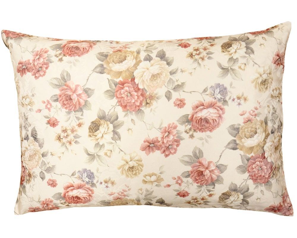 matches21 - Webshop Kissenbezuege Kissenhuellen Rosen Blueten Jacquard beige Blumen 1 Stk in 3 Groessen 124134 2 1 13