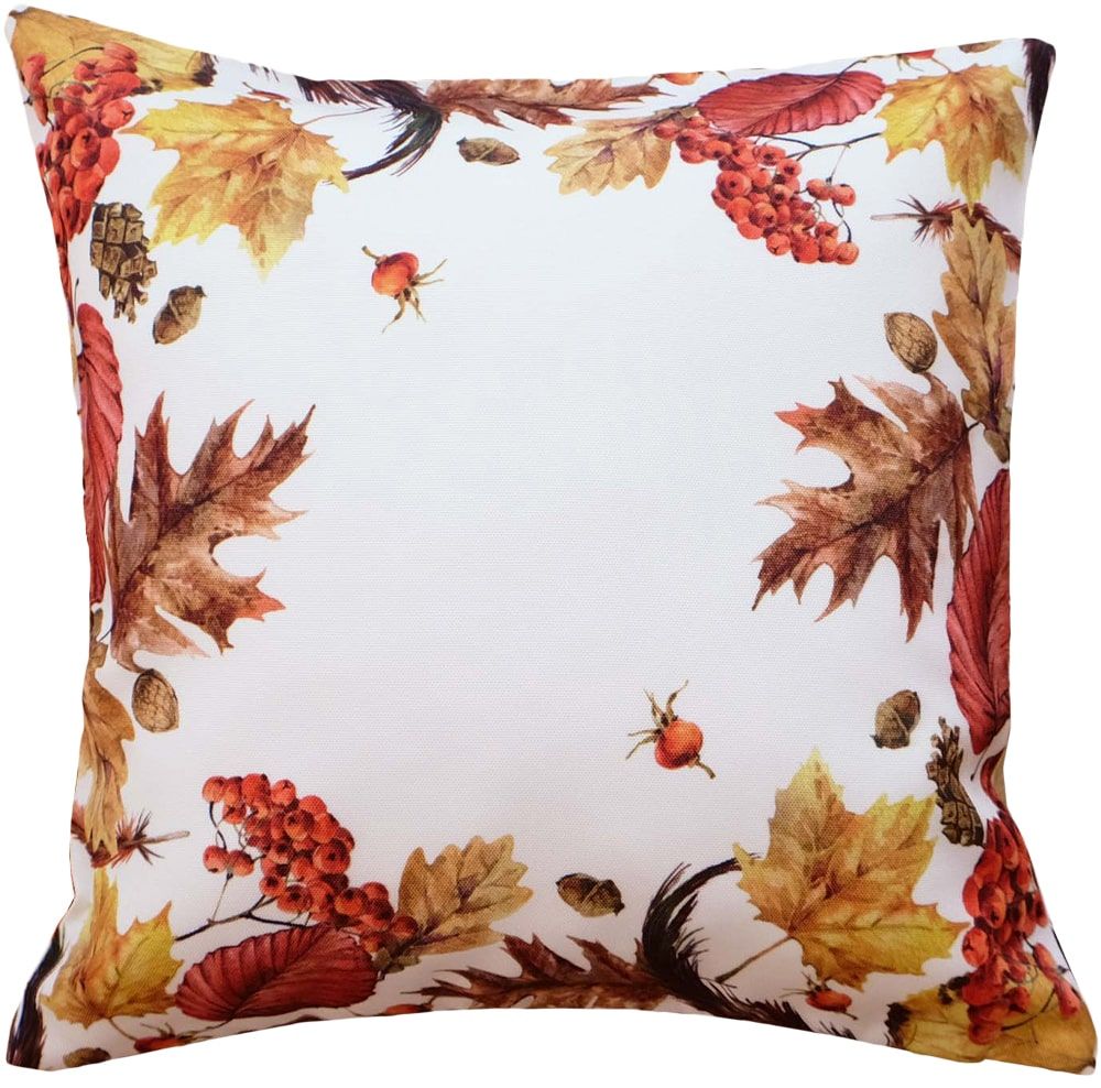 matches21 - Webshop Kissenbezug Kissenhuelle Heimtextilien Druck bunt Blaetter Herbstlaub 40x40 cm 121258 1 1