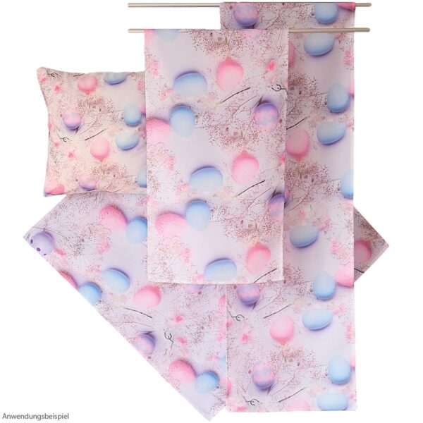 matches21 - Webshop Kissenbezug Kissenhuelle Ostereier Pastell rosa und hellblau Druck 1 Stk 40x40 cm 123903 1 1 2