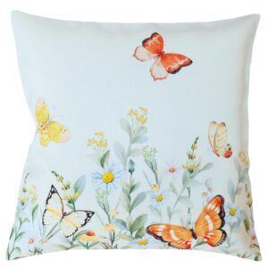 matches21 - Webshop Kissenbezug Kissenhuelle Schmetterlinge und Blumen weiss Stick bunt 1 Stk 40x40 cm 124091 1 16