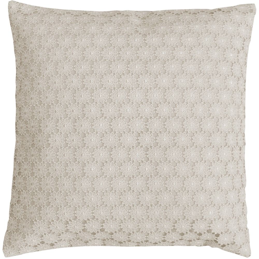 matches21 - Webshop Kissenbezug Kissenhuelle Vollspitze Retrolook Blumen Motiv beige 1 Stk 40x40 cm 124146 1 1 1