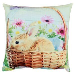 matches21 - Webshop Kissenbezug Ostern Osterhase Osternest Polyester bunt 40x40 cm 126406 1 2