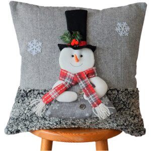 matches21 - Webshop Kissenbezug Schneemann angenaeht Kissenhuelle Weihnachten bunt Polyester 40x40 cm 125877 1 16