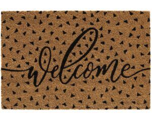 matches21 - Webshop Kokosmatte Fussmatte INDOOR Latexruecken 100 Bio Motiv WELCOME Dreiecke 40x60 cm 124023 1 17