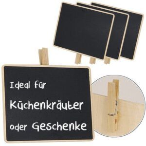 matches21 - Webshop Kreidetaefelchen mit Klammer 4 Stueck Kreide Tafeln 15x12 cm 100642 1 5