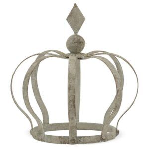 matches21 - Webshop Kronen Dekokronen Metall Gartenkronen grau Vintage Shabby Antik 1 Stk div Groessen 118829 1 1 11