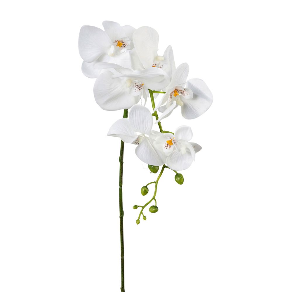 matches21 - Webshop Kuenstliche Orchidee aus Kunststoff in weiss mit 7 Blueten 87 cm 126517 1 1