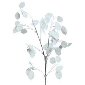 matches21 - Webshop Kunstzweig Silberblatt Lunaria Dekozweig Deko Kunststoff weiss Glimmer 1 Stk 73 cm 121896 1 1 26