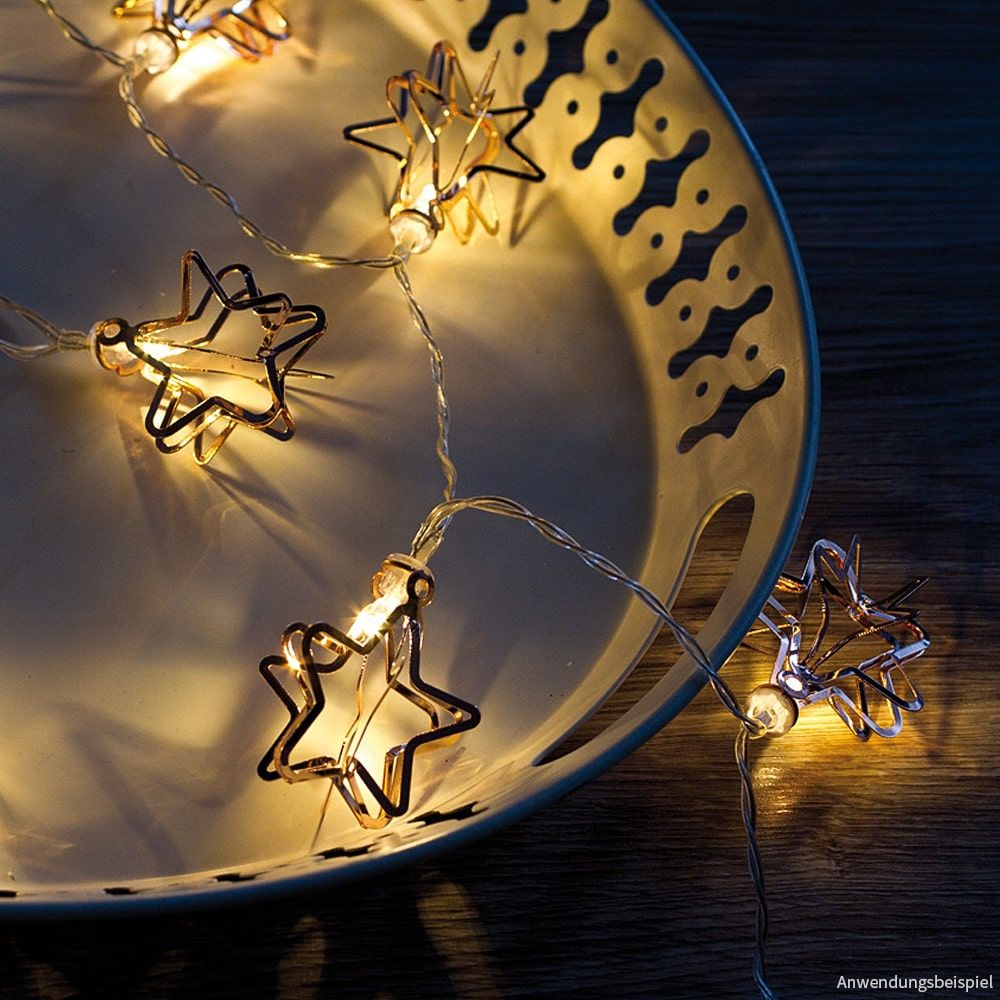 matches21 - Webshop LED Minilichterketten 3D Metallsterne Schalter Batterie 1 Stk in 3 Farben 122828 5 1 7