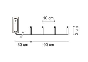 matches21 - Webshop LED Minilichterketten Metallbaelle Batterie Schalter 1 Stk 90 cm in 3 Farben 122824 7 1 32