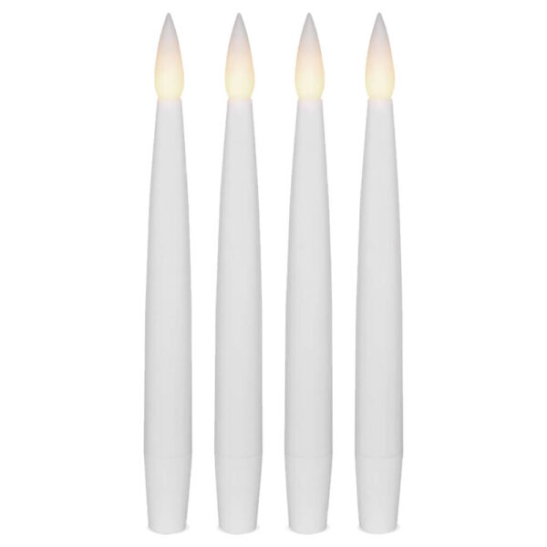 matches21 - Webshop LED Schaftkerzen Stabkerzen 4 Stk Kunststoff Flackereffekt warmweiss a 15 cm 114945 2 1 1