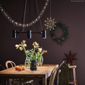 matches21 - Webshop LED Sterne Winterbeleuchtung haengend Fensterdeko Stern Glitzer Metall 1 Stk 30 cm in 2 Farben 122757 5 1 10