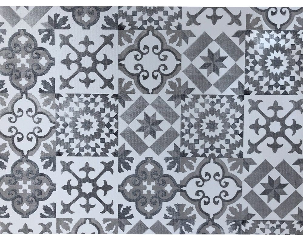 matches21 - Webshop Laeufer SOFT VINTAGE Bodenbelaege Kachel Muster Polyester grau weiss 1 Stk 2 Groessen 123036 1 1 1