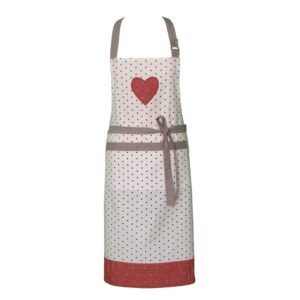 matches21 - Webshop Latzschuerze Schuerze Kochschuerze Landhaus Premium ROSI weiss rot Punkte Tasche Herz 118197 1 22