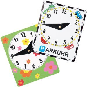 matches21 - Webshop Lernuhr Uhr lernen Uhrzeiten Lernspiel Lernuhr Selberbasteln Kleinkinder 2er Set bis 6 Jahre 107471 1 1 3