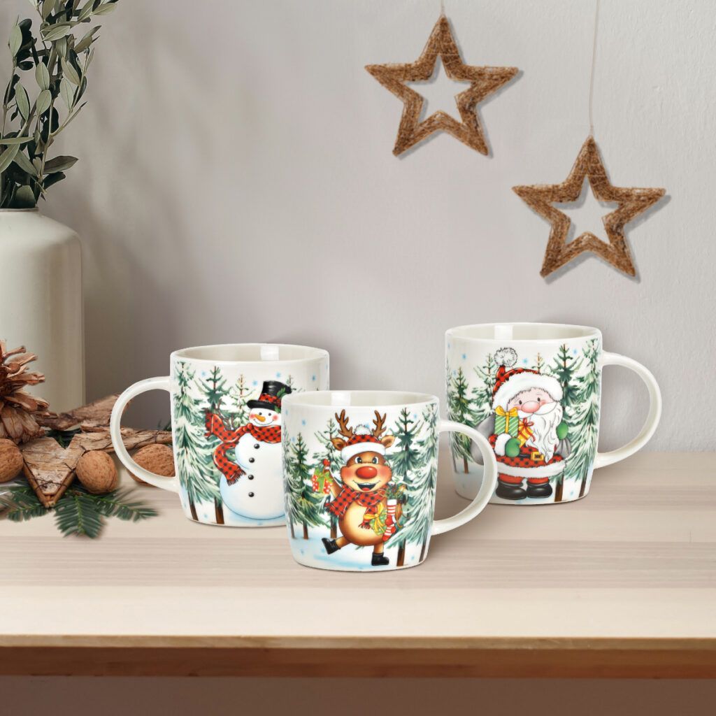 matches21 - Webshop Lustige Tassen Sets Weihnachtsmann Schneemann Rentier Weihnachtstasse 126864 2 1 31